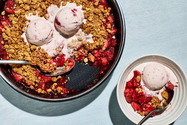 Skillet Strawberry and Brown Butter Crumble