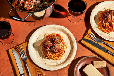 Spaghetti and Meatballs on a plate