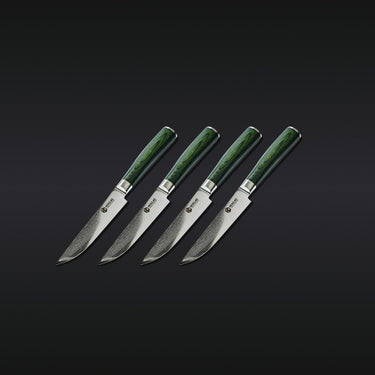 Japanese Damascus Steel Steak Knife Set, 4-pc