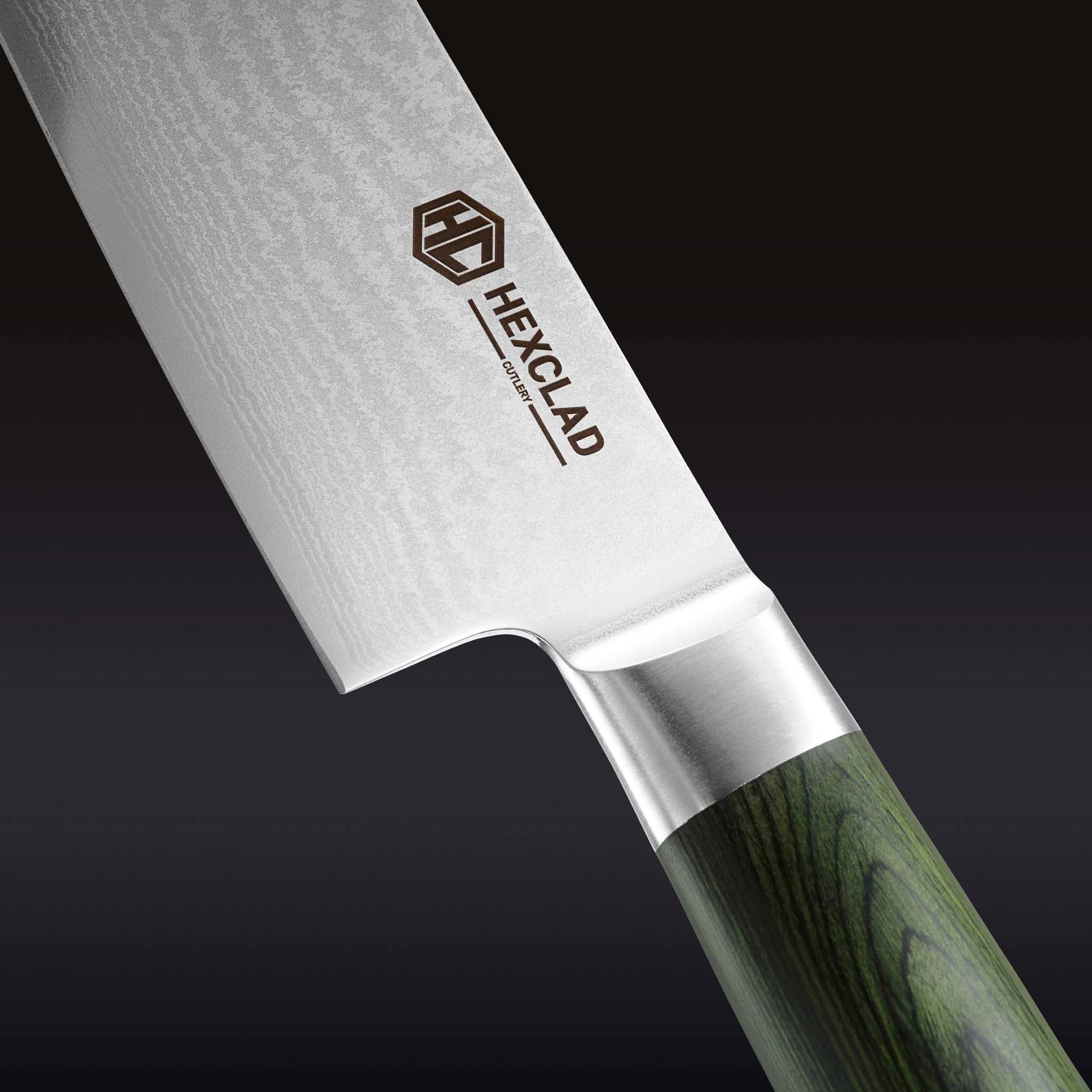 Damascus Steel 20 cm Chef's Knife – HexClad Cookware UK