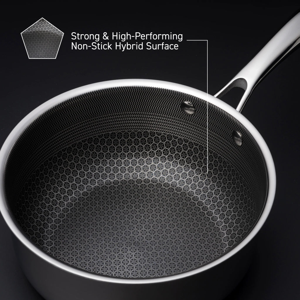 6pc HexClad Stainless Steel Pot Set Clad Cookware HexClad Cookware UK