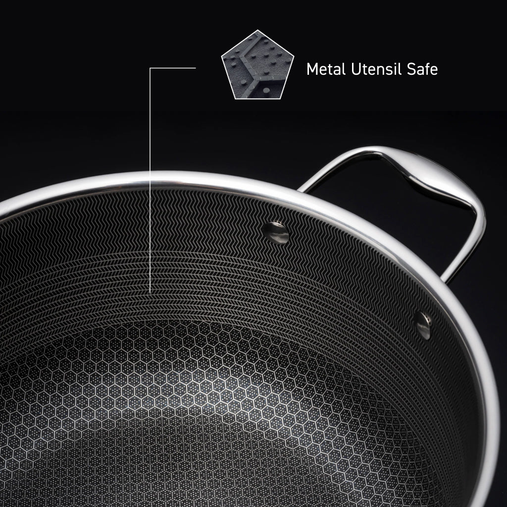 6pc HexClad Stainless Steel Pot Set Clad Cookware HexClad Cookware UK