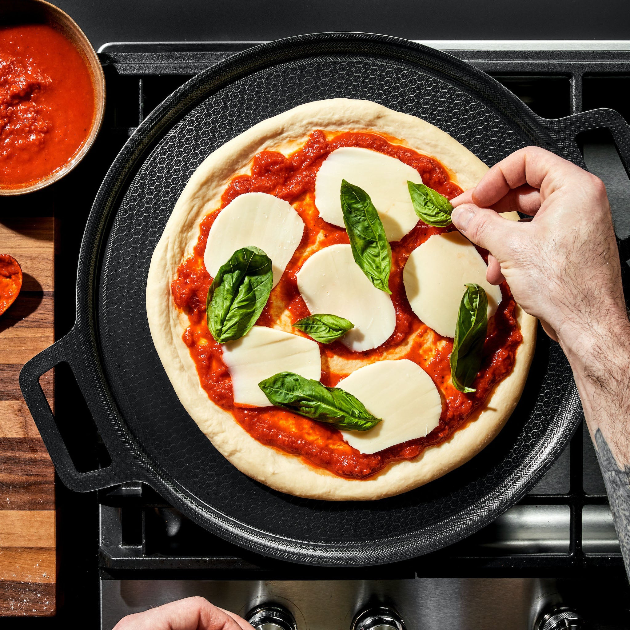 Pizza stone pan hotsell