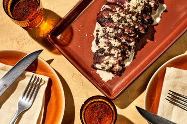 Hanger Steak with Green Peppercorn Sauce