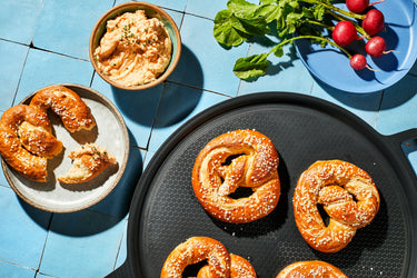 Bavarian Pretzels with Obatzda Spread