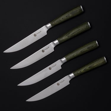 4 pc Japanese Damascus Steel Steak Knife Set