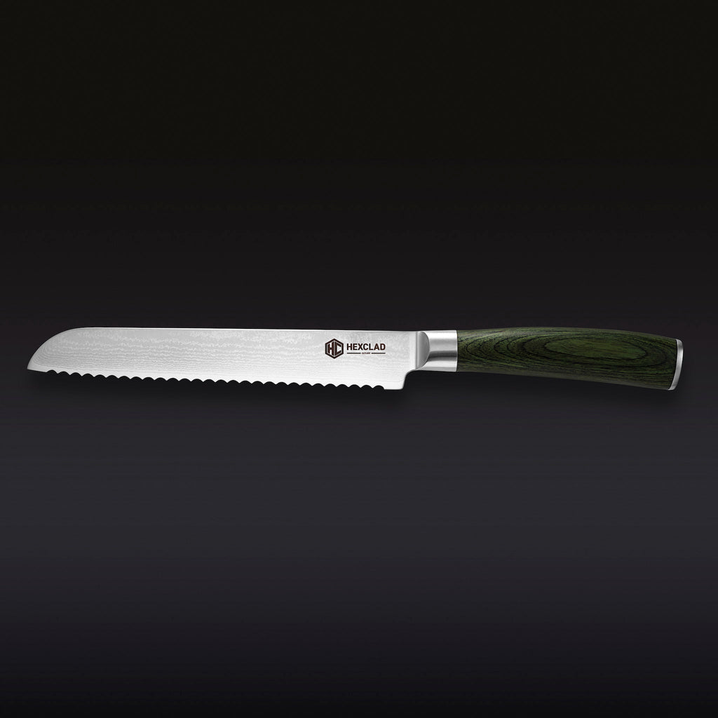 Damascus Steel 20 cm Serrated Bread Knife — Default Title
