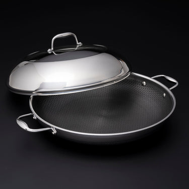 35cm HexClad Hybrid Pan with Lid