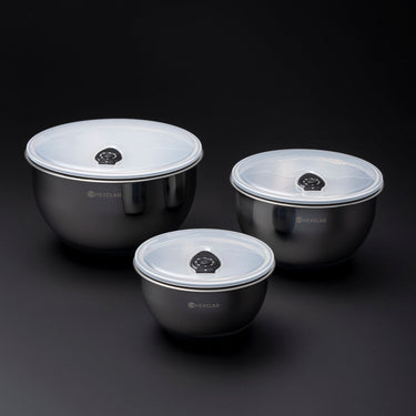 metal mixing bowls with lids