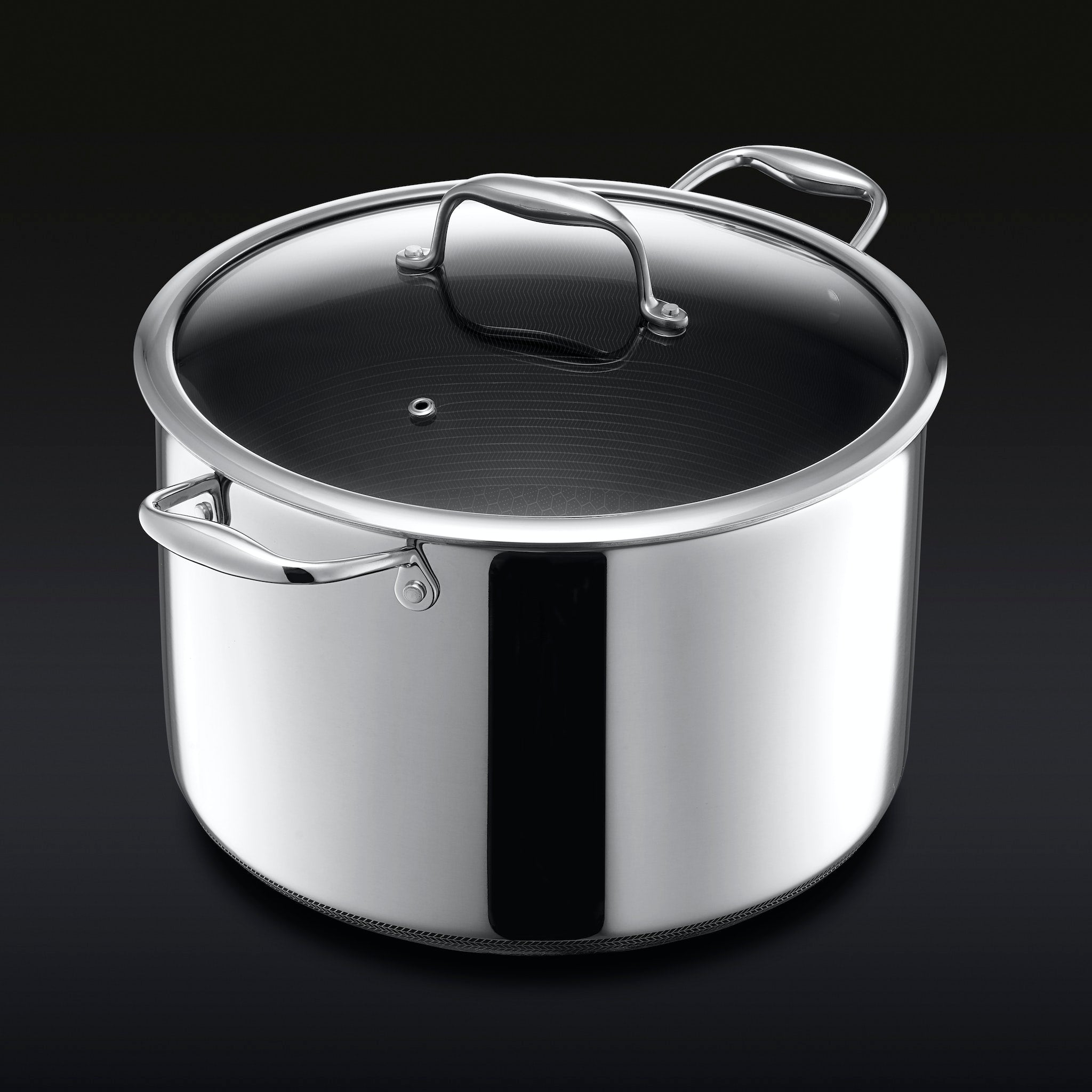 10 Litre Hybrid Pot With Lid HexClad Cookware UK
